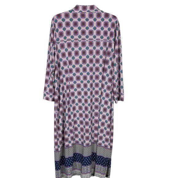 Chicos Medallion Print Shirt Dress Womens Sz 4 / XXL Colorful Jersey Stretch - Picture 5 of 8